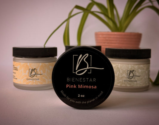 Pink Mimosa Hand cream.